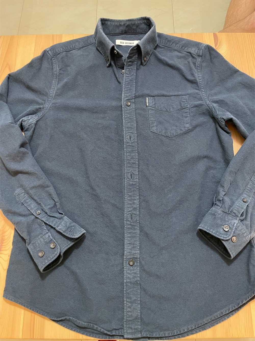Ben Sherman Men's Blue Snap-Front Shirt Like New